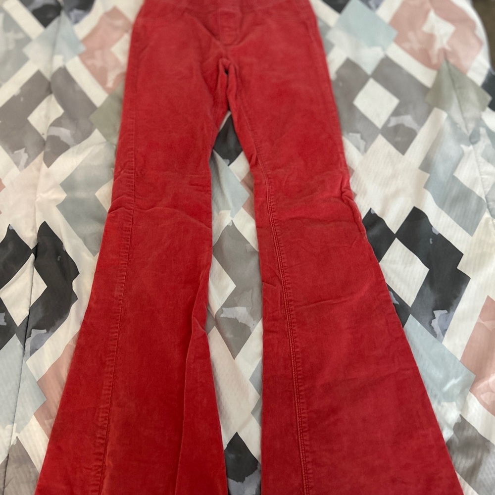 We The Free Vibrant Red Corduroy Pants